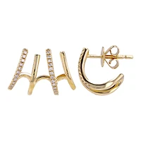 Caged Lobe Diamond Earrings