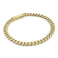 6MM Curb Link Golden Steel Bracelet