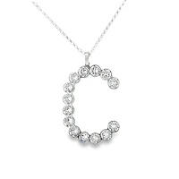 Initial B Pendant with Swarovski Elements