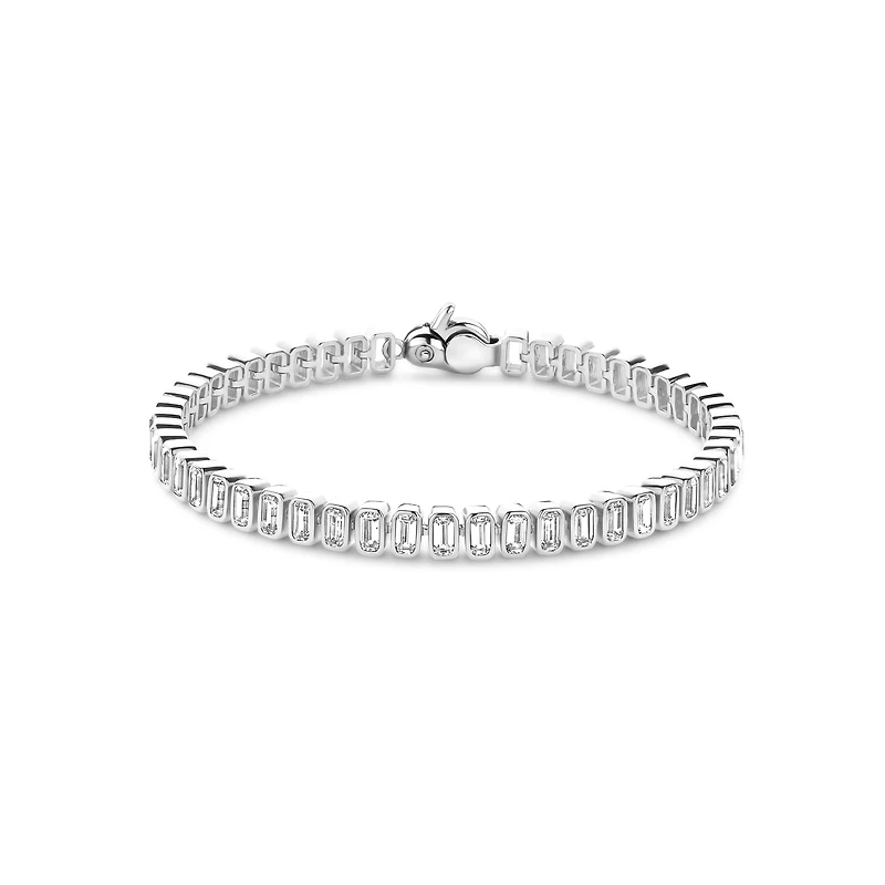 Bezel Set Emerald Tennis Bracelet