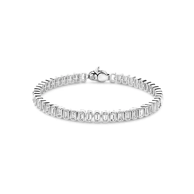 Bezel Set Emerald Tennis Bracelet