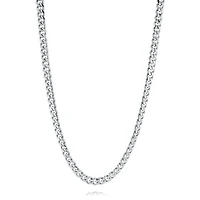 6MM Polished Curb Steel Necklace