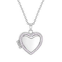 Pink Border Heart Kids Locket Necklace