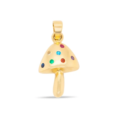Mushroom Colorful Zirconias Pendant