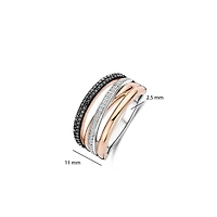 Crossover Black/Rose Ring