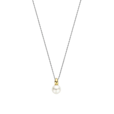 Cosmic Pearl Golden Necklace