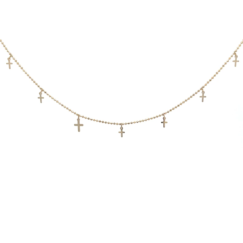 Multi Cross Dangles Necklace