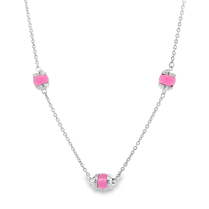 Hollywood Boulevard Necklace with Pink Stones