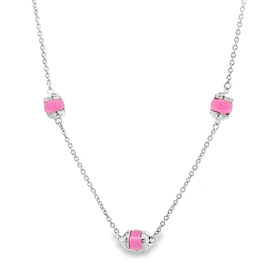 Hollywood Boulevard Necklace with Pink Stones