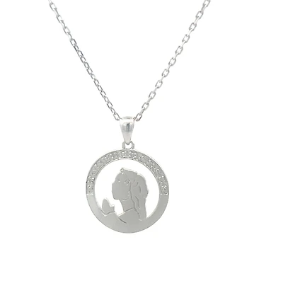 Virgen Nina Diamonds Open Pendant Necklace
