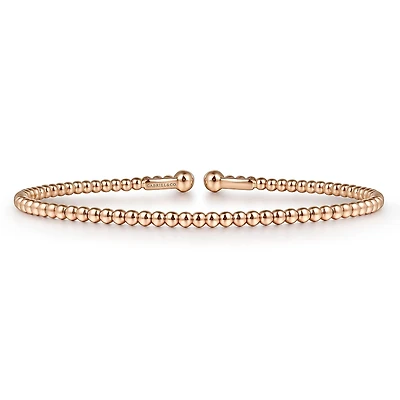 Bujukan Beaded Rose Gold Bangle Bracelet