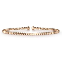 Bujukan Beaded Rose Gold Bangle Bracelet
