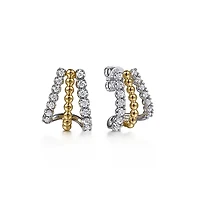 Bujukan J Double Diamond Earrings