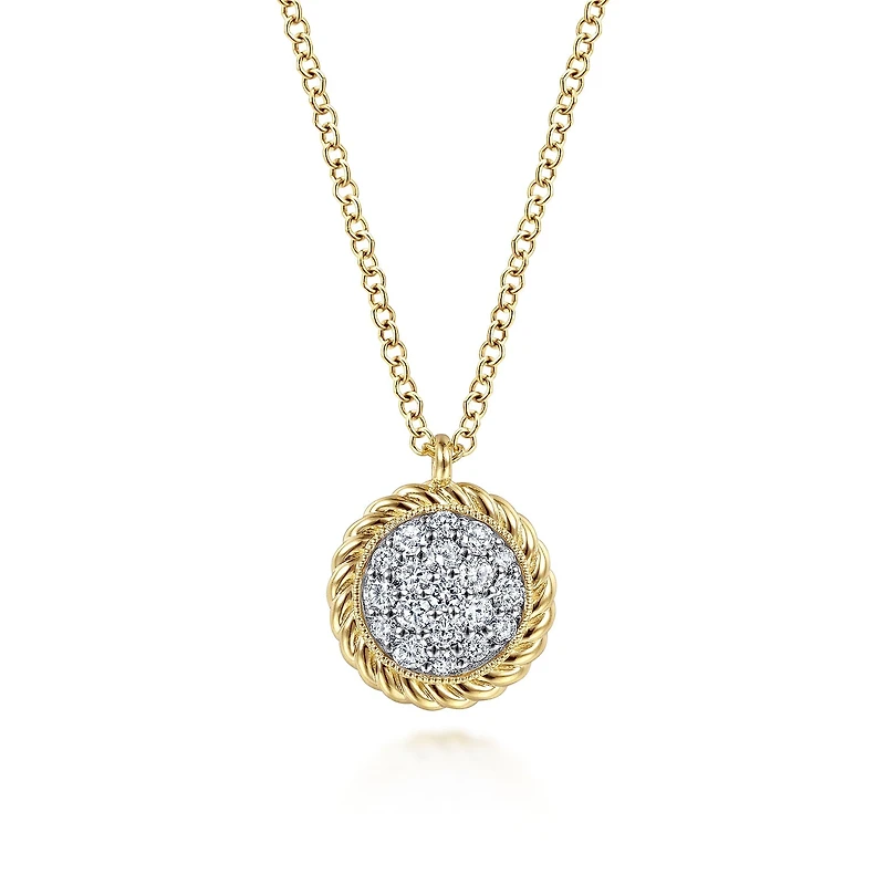 Bujukan Diamond Pave Twisted Frame Necklace