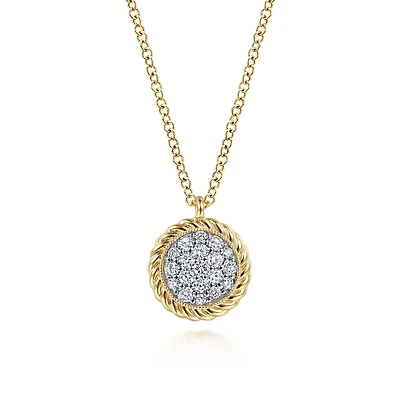 Bujukan Diamond Pave Twisted Frame Necklace