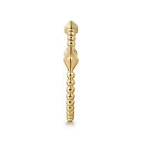 Pyramid Beaded Classic Ring