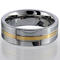 Tungsten 2Tone 8mm Ring
