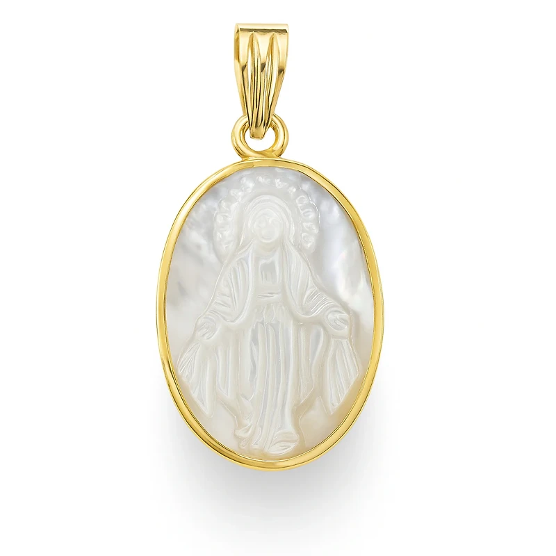 Virgen Milagrosa Mother Pearl 20MM Pendant