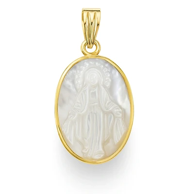 Virgen Milagrosa Mother Pearl 20MM Pendant