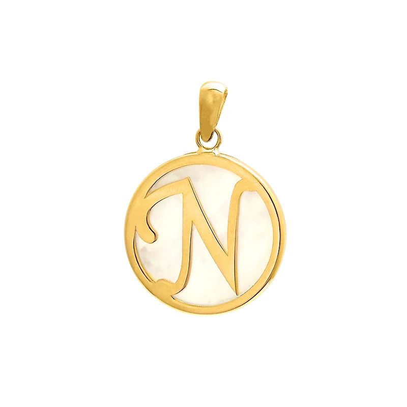 Mother Pearl Letter N Pendant
