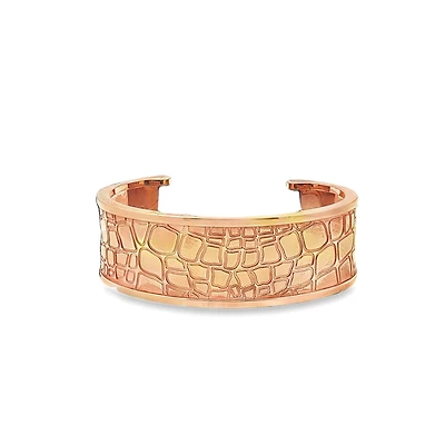 Bangle Cuff Bracelet with Snake Skin Texture
