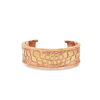 Bangle Cuff Bracelet with Snake Skin Texture