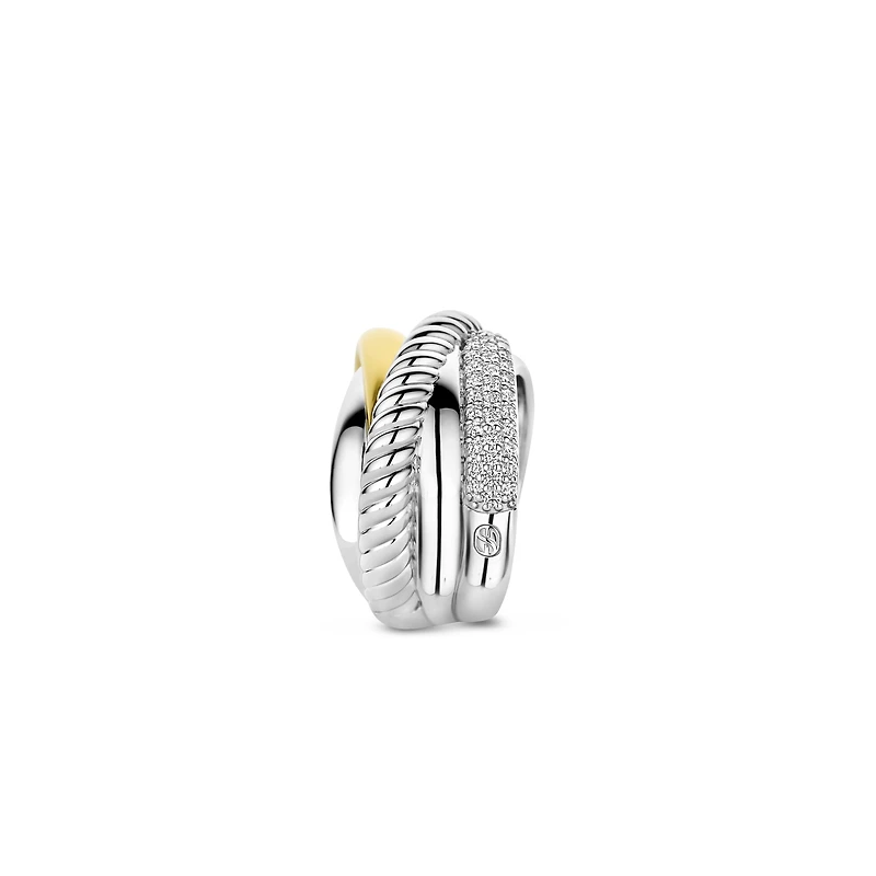 Wrap Two Tone Textures Ring