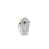 Wrap Two Tone Textures Ring