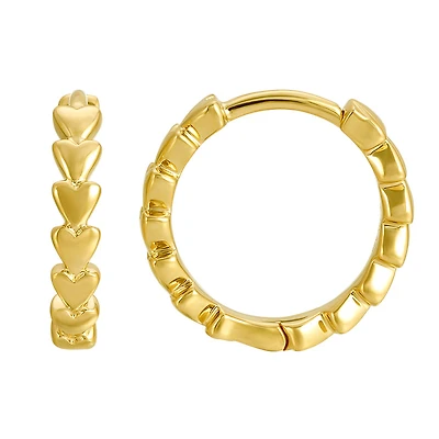 11MM Everlasting Hearts Huggie Earrings