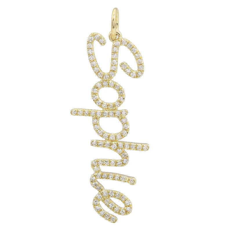 Custom Diamond Name Pendant