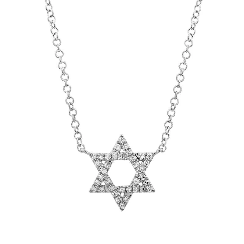 Sparkling Star of David Diamonds Necklace