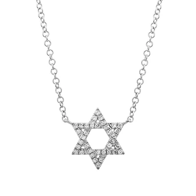Sparkling Star of David Diamonds Necklace