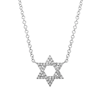 Sparkling Star of David Diamonds Necklace