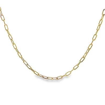 Paperclip Hollow 8X3.5MM Chain - 16 inches