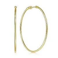 50mm Yellow Gold Hoop Earrings