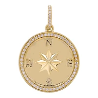 Diamond Compass Pendant 20MM