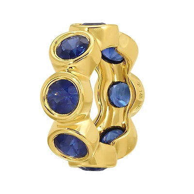 Blue Sapphire Rondelle Pendant