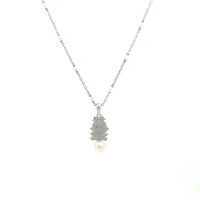 Baby Girl on a Pearl Necklace