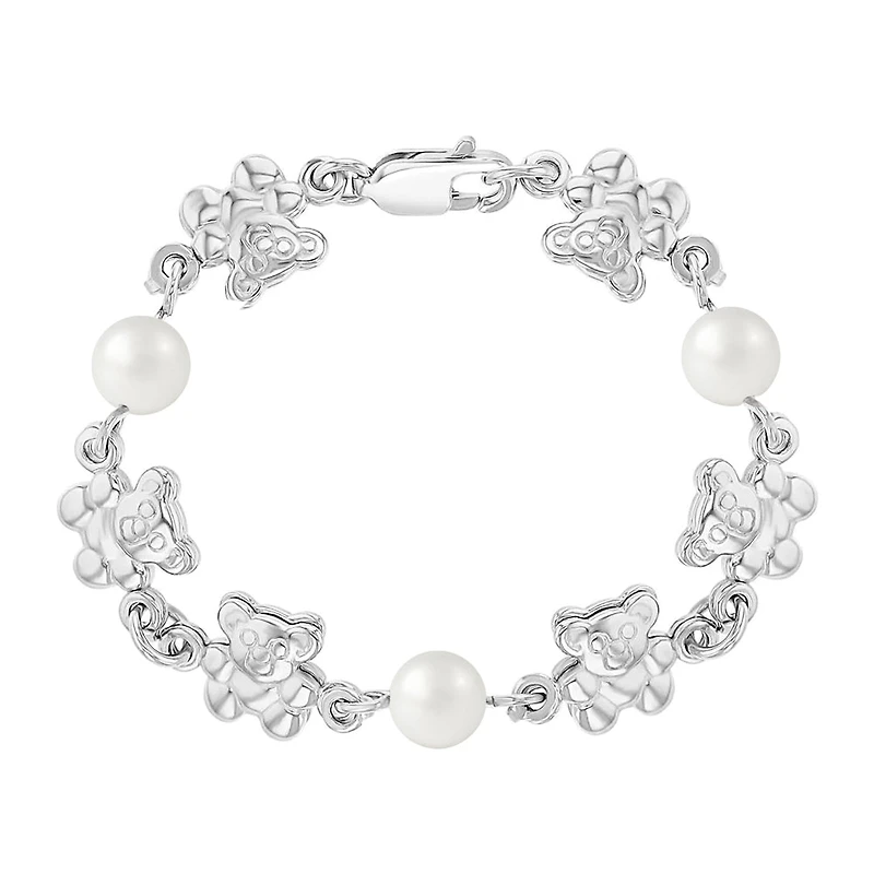 Kids Bear and Pearl Bracelet