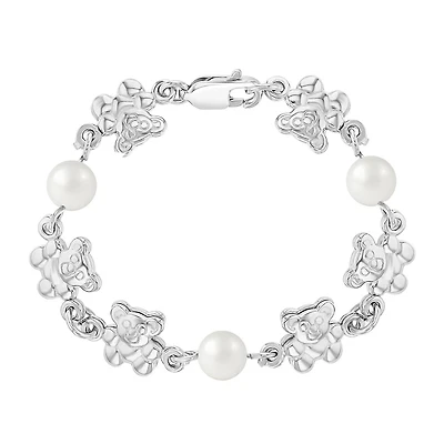 Kids Bear and Pearl Bracelet
