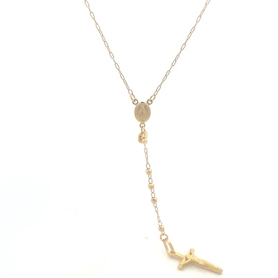 Rosary 2.5mm Bead Necklace 25''