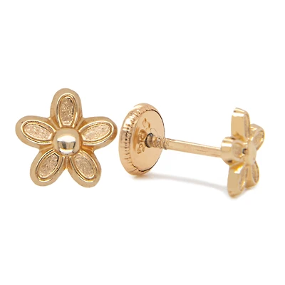 Five Petal Flower Stud Earrings