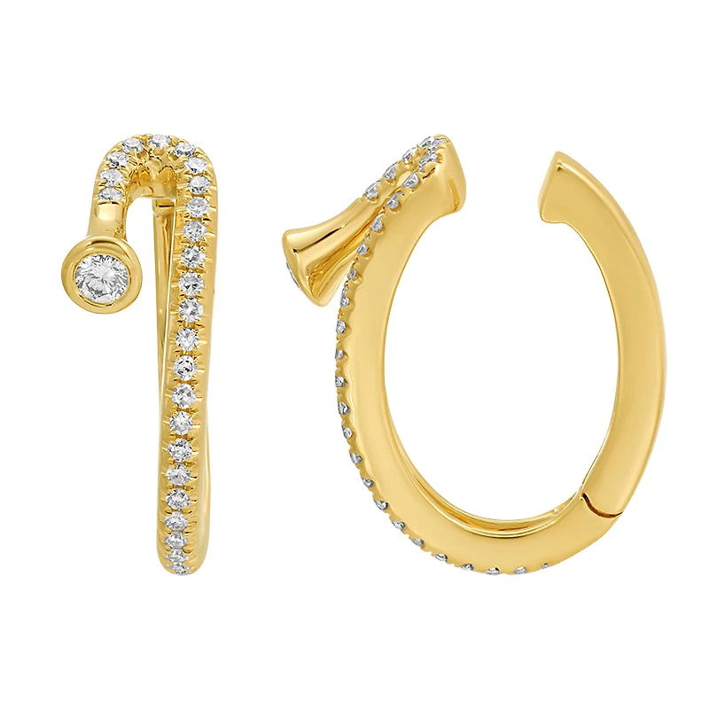 Diamonds and Dot Ear Cuff