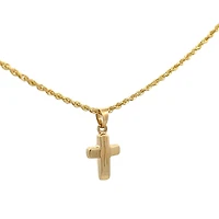 12MM Puff Cross Pendant