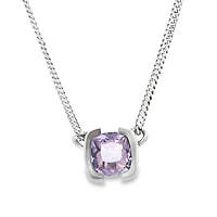 Galaxy Necklace w/Square Amethyst Stone