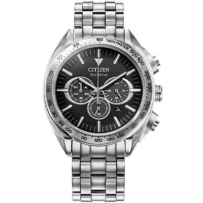 Carson 43MM Black/Steel Chronograph Watch