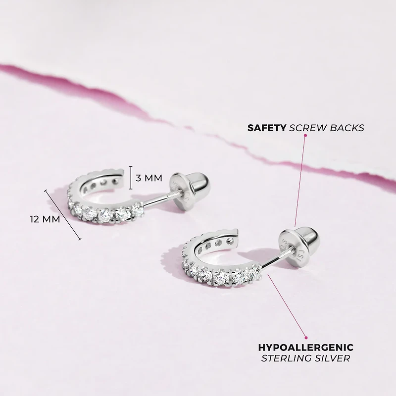 Kids Adorable Half Huggie Earrings