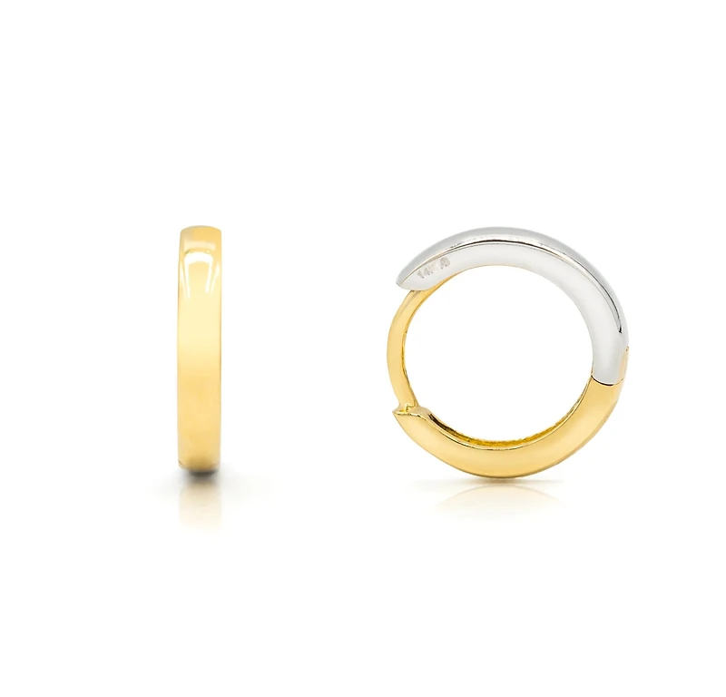12MM Reversible Huggie Earrings