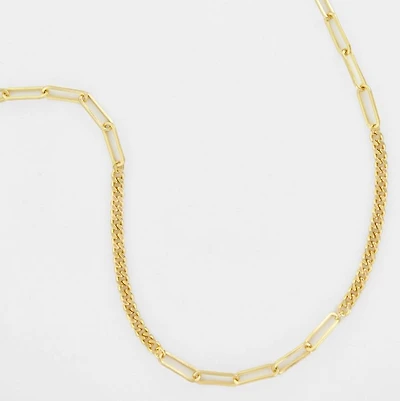 Paperclip and Curb Multi-way Chain