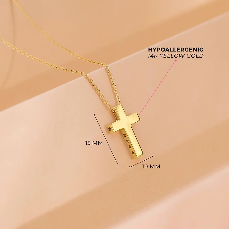 Star Cutout Cross Kids Necklace